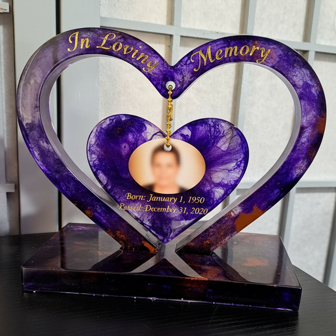 Heart Shaped Desktop Memorial