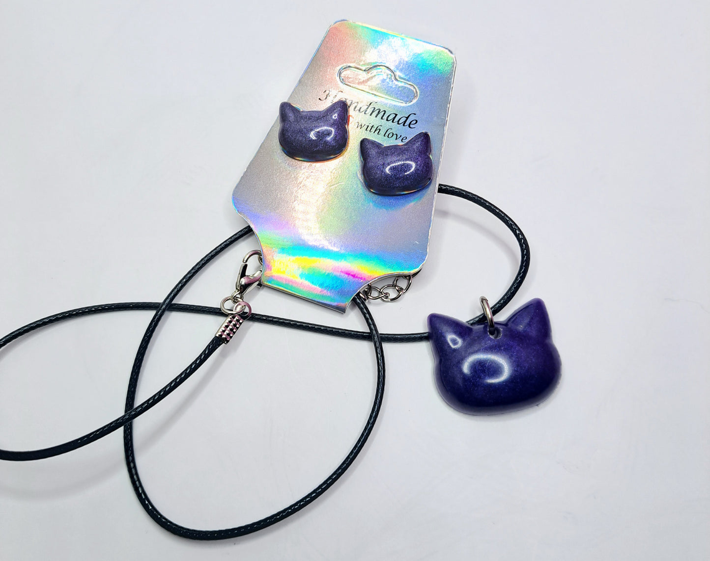 Minimal Cat Jewelry Set
