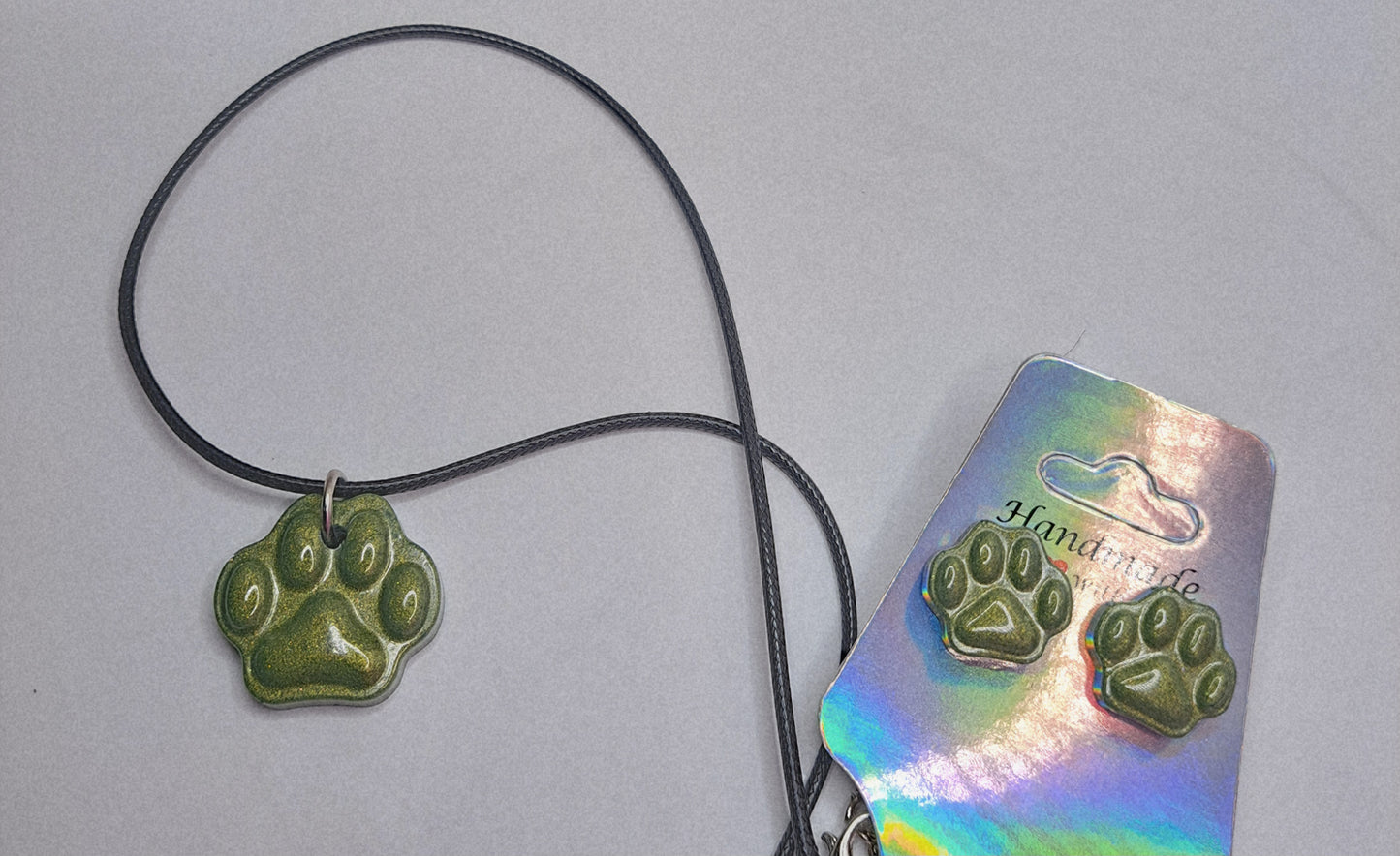 Paw Print Jewelry Set